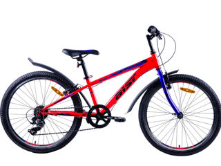 Bicicleta de munte Aist Rocky Junior 24 1.0 red (24-07), profita de pret avantajos