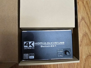 Hdmi 2.0b KVM USB Switch 2x1