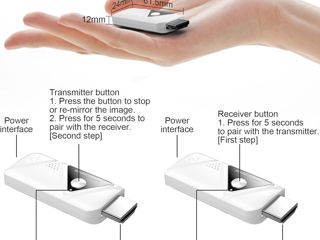 Беспроводной HDMI-передатчик и приемник  Transmițător și receptor HDMI foto 3