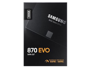 2.5" SATA SSD  250GB Samsung 870 EVO "MZ-77E250B" [R/W:560/530MB/s, 98K IOPS, MGX, V-NAND 3bit MLC] foto 1