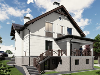 Casă de locuit individuală cu 3 niveluri / stil modern / S+P+M / proiecte / arhitect / construcții foto 3