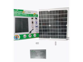 Panou solar pentru incarcarea si alimentarea bateriilor si gadgeturilor CL-1825 20W18V Faceți cunoșt foto 3