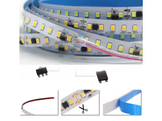 Bandă LED strălucitoare 220V, 12 W/m, 2835, 10m, 1200 LED, 4000K Nou!!!    Bandă LED pentru 220 volț foto 3