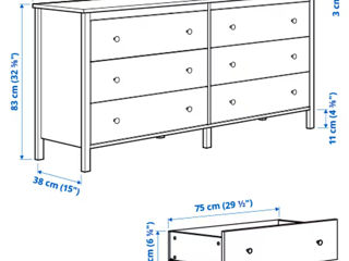 Comodă Ikea cu 6 sertare 172x83 foto 4