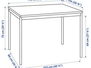 Masă IKEA Sandsberg 110x67 foto 6