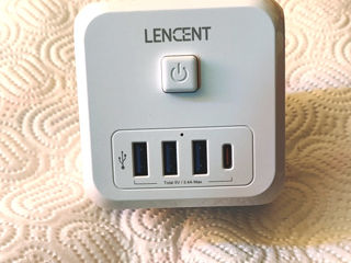 LENCENT  PA037EU  7 в 1    3 USB + TYPE-C