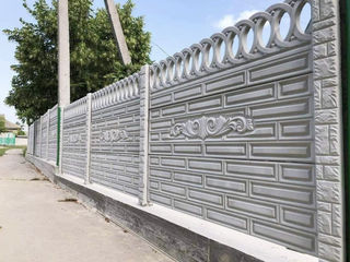 Gard ornamentat din beton, tuburi din beton, fortan hidro-presat
