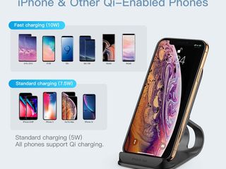 Wireless Charger Stand Беспроводная зарядка Suport telefon foto 5