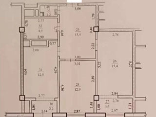 2-х комнатная квартира, 68 м², Чокана, Кишинёв