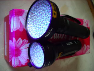 Для рыбалки и дома. Многоцелевой  ультрафиолет фонарь 100 LED UV. Суперцена foto 1