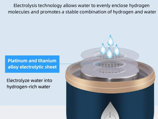 Generator de apa hidrogenata Ионизатор воды портативный foto 4