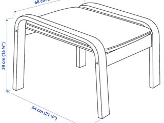 Fotoliu moale cu taburet Ikea foto 8