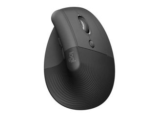 Wireless Mouse Logitech Lift Vertical, Optical, 400-4000 Dpi, 6 Buttons, 1Xaa, Bt/2.4 Ghz, Black foto 1