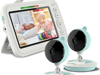 Camera Baby Monitor, 720P Viziune nocturnă cu camere și audio foto 1
