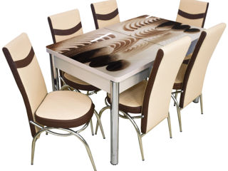 Set de masa cu scaune VLM Kelebek II (0450), 6s, livrăm gratuit în țară foto 1