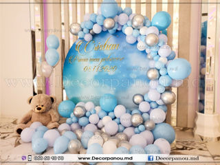 Foto panou , foto stand , banner ca decor cu baloane pentru nunta , cumetrie , zi de nastere , botez foto 9