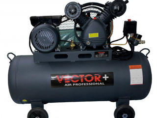 Compresor de aer Vector+ 2200W 100L (cu ulei si curea de transmisie)