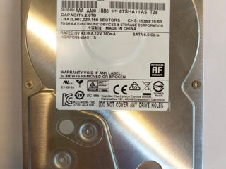 HDD 3,5 Sata Toshiba 2 TB  (Toshiba DT01ACA200)