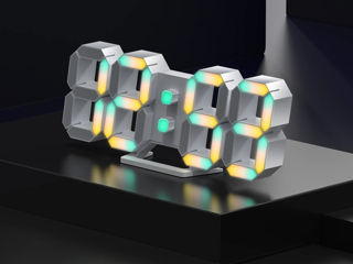 Хамелеон-Многоцвет-3D светодиодные цифровые часы-с 3D-Эффектом свечения!  Отображение температуры!!!