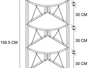 Etajeră de colț stilată de calitate înaltă foto 3