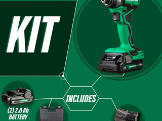 Metabo HPT Hikoki Hitachi 18V MultiVolt Cordless Sub-Compact Impact Driver Kit 1/4-Inch Hex foto 4