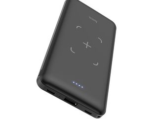 Hoco J50 Surf wireless power bank(10000mAh) [Black] +Incarcare Fara Fir + беспроводная зарядка foto 2