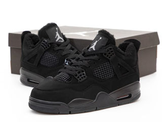 Nike Air Jordan 4 Retro Black Cat Unisex cu blana/с мехом foto 6