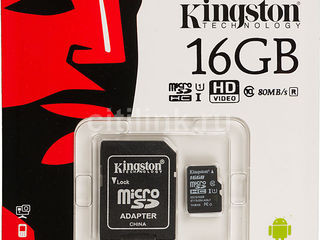 Kingston microsd 16gb/32gb/64gb (class 10 uhs-i, 80mb/s) de la 130 lei! livrare gratuita! foto 2