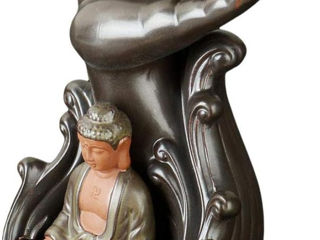 Buddha Arzător de tămâie cu retur  Suport de tămâie în cascadă din ceramică pentru decorațiuni foto 8