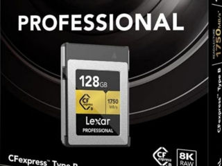 Карта памяти Lexar ProfessionalCFexpress Туpe B cepии GOLD128 ГБ,новая