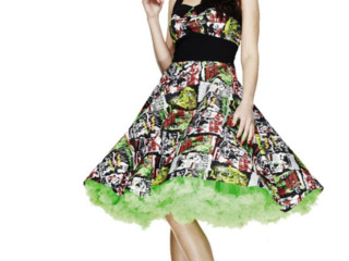 Платье B-Movie Rockabilly 50S Dress + подъюбник / Rochie originala Hell Bunny
