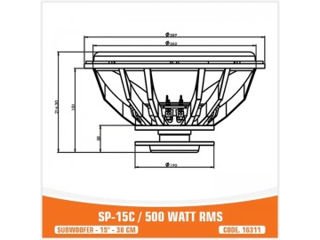 SUBWOOFER SP-15C - 500W RMS foto 6