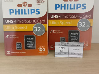 MicroSD Philips 32Gb (10 bucati)  190 lei