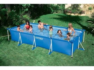 Piscina cu cadru metalic Intex pompă de filtrare 450x220x84 cm foto 1