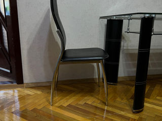 Стеклянный стол + стулья foto 5