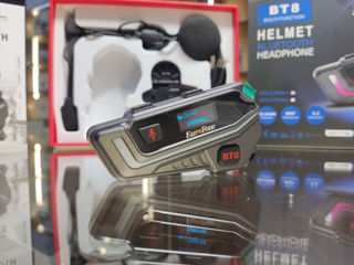 Интерком / InterCom / Bluetooth-гарнитура EuroFone BT8 для мотоциклетного шлема фото 1