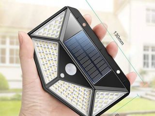 Светильник с датчиком движения на солнечной батарее bec led cu acumulator pe energie solara foto 3