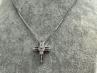 Cruce exclusivă aur alb 585 , diamante,  Эксклюзивный крест, золото 585 , бриллианты