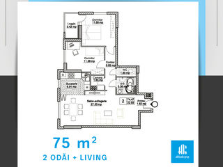 Apartament cu 2 dormitoare compacte și un living gigant pentru confortul tău foto 2