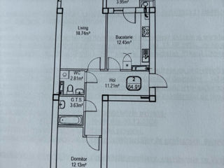 Apartament cu 2 camere, 65 m², Buiucani, Chișinău foto 3