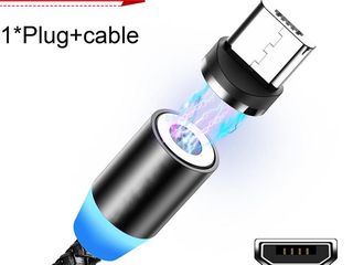 Магнитная зарядка кабель USB, Micro, Type-C, 8 Pin foto 3