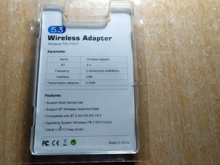 Bluetooth 5.3 USB Dongle Adapter for PC compatible with Bluetooth 2.0/4.0/5.0/5.1/5.2 foto 2