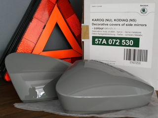 Накладки на зеркала Kodiaq / Karoq. Хромированная накладка на решетку радиатора foto 2