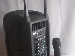 Karaoke - Boxă portabilă 50W, inaltimea 40cm. + Microfon Cadou foto 3