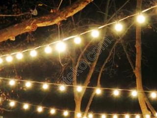 Ghirlanda luminoasa 15 metre cu 24 becuri LED E27, panlight, ghirlanda luminoasa de exterior, becuri foto 7