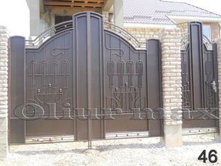 Porți,  balustrade,garduri, copertine, gratii , uși metalice și alte confecții din fier forjat. foto 8