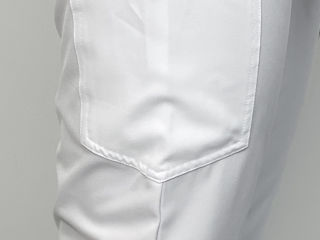 Pantalonii medicali fiber - alb / медицинские брюки fiber - белый foto 2
