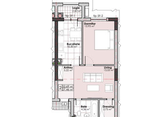 Apartament cu 1 cameră, 42 m², Durlești, Chișinău foto 16
