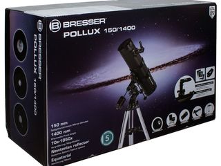 Bresser Pollux 150-1400 EQ3 + Filtru Solar + Adaptor smartphone foto 3