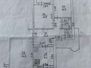 Apartament cu 3 camere, 70 m², BAM, Bălți foto 3